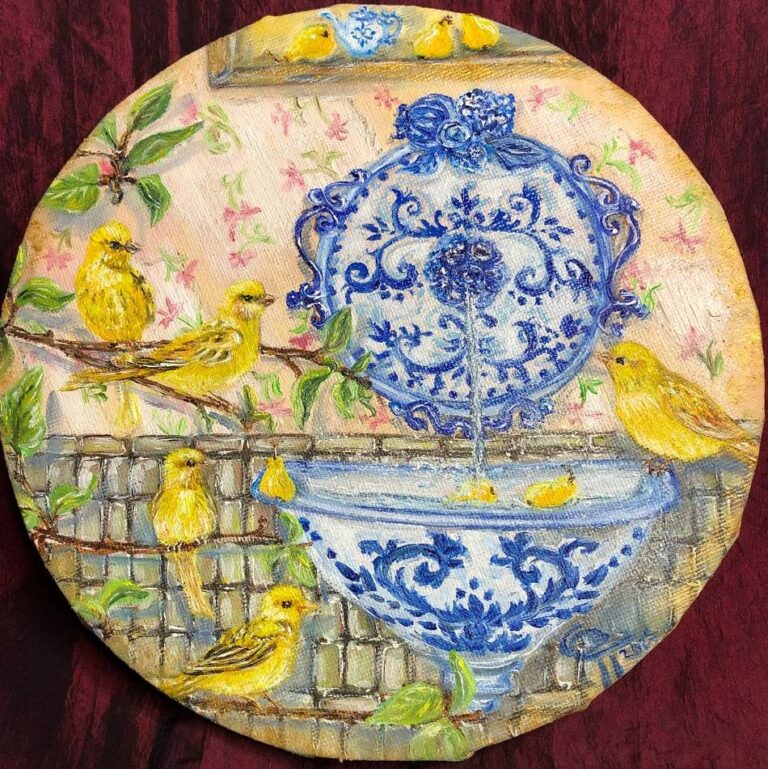 Olesia Poleva - Vogelgarten, gelb
