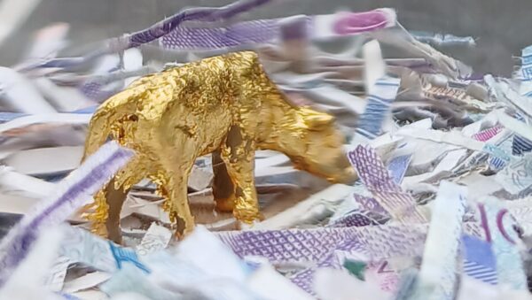 Gabriele Schütz-Lembach - Der Tanz ums goldene Kalb (Detail)